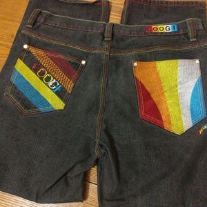 Coogi Jeans 42 X 35 Embroidered Black Denim